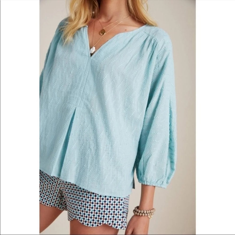 Anthropologie Dolan Alvia Peasant 3/4 Sleeves Blouse